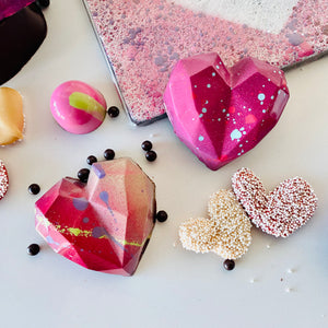 
                  
                    Load image into Gallery viewer, Raspberry Crunch Geometric Hearts
                  
                