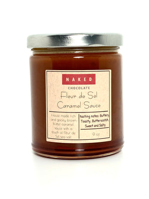 
                  
                    Load image into Gallery viewer, Finally a whole jar of the golden goodness that is found inside our famous Fleur de Sel Bon Bons! Perfect for ice cream, coffee, cheesecake, in your Naked Chocolate Sipping Chocolate or just on a spoon! Also available in Peanut Butter flavor!  Fleur de Sel Caramel Sauce~House made rich and gooey caramel sauce with a touch of Fleur de Sel sea salt.  Peanut Butter Caramel Sauce~ House made caramel blended with smooth, creamy, all natural peanut butter!
                  
                