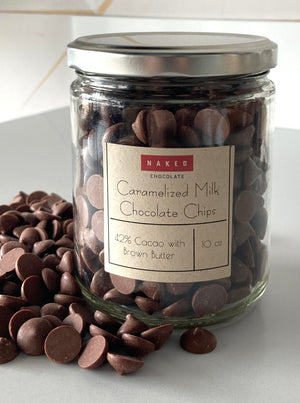 
                  
                    Load image into Gallery viewer, Direct Trade chocolate. The brown butter milk chocolate chips are like nothing you’ve had before. The 68% single origin Nicaragua dark chocolate are decadent and delicious with a slight fruit note. Use them for baking and wow your friends. Hurry before we eat them all! 
                  
                